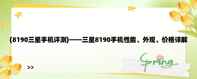 (8190三星手机评测)，三星8190手机性能、外观、价格详解