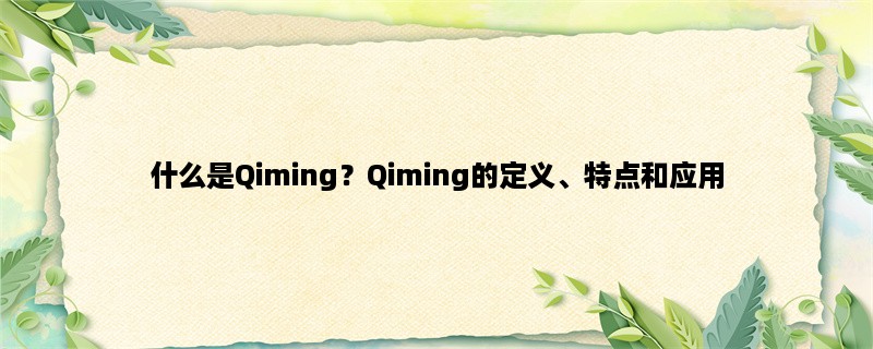 什么是Qiming？Qiming的定义、特点和应用