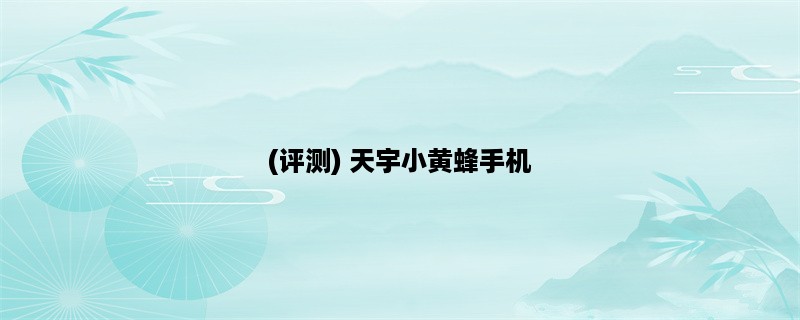 (评测) 天宇小黄蜂手机：性能、外观、价格全面解析