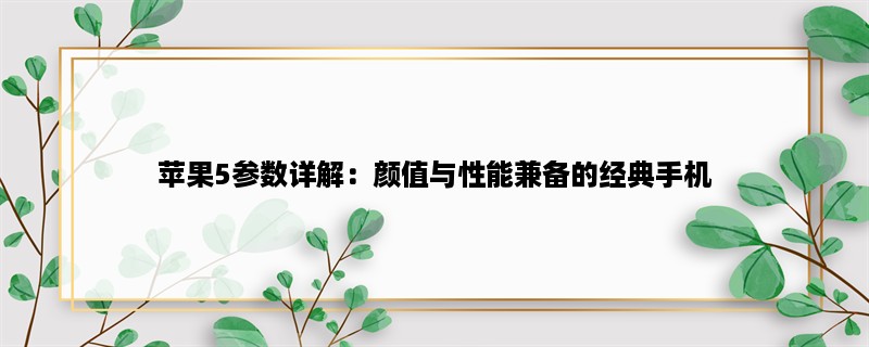 苹果5参数详解：颜值与